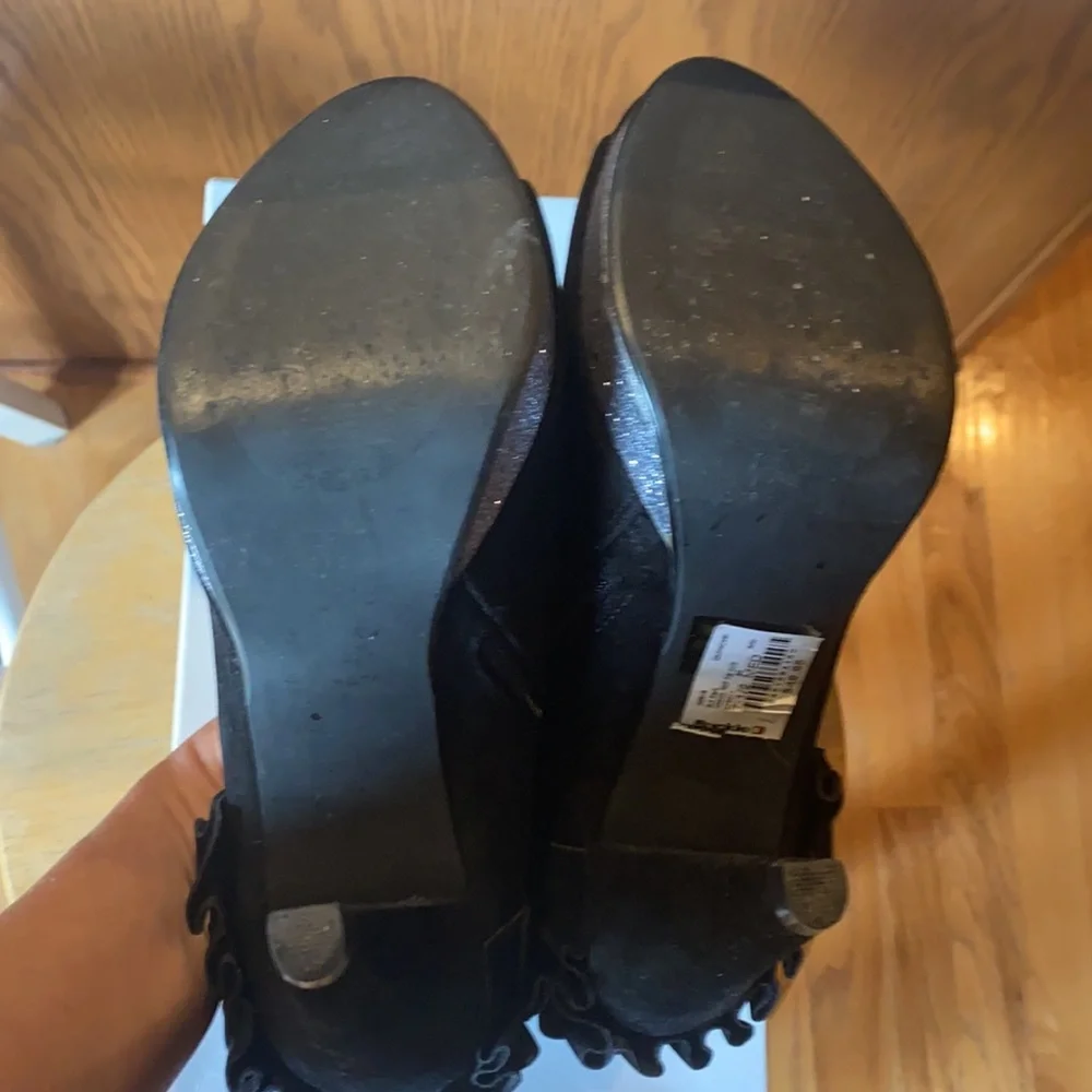 BKE Open Toe Booties Size 7.5 Prom Wedding Formal
